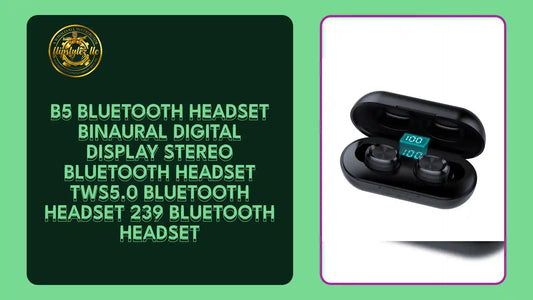B5 Bluetooth Headset Binaural Digital Display Stereo Bluetooth Headset TWS5.0 Bluetooth Headset 239 Bluetooth Headset by@Outfy