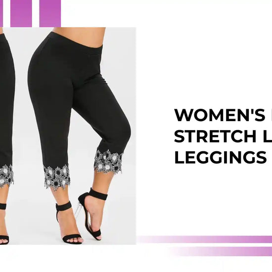 Women's plus size stretch lace leggings by@Outfy