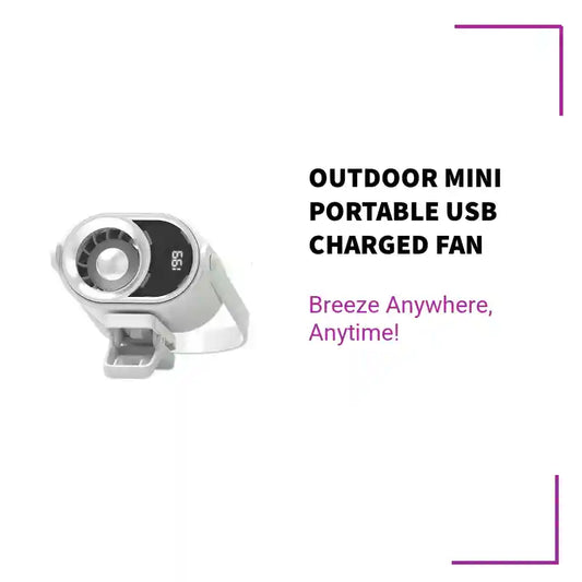 Outdoor Mini Portable USB Charged Fan by@Outfy