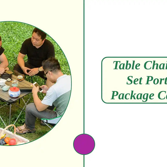 Table Chair Stool Set Portable Package Camping by@Outfy