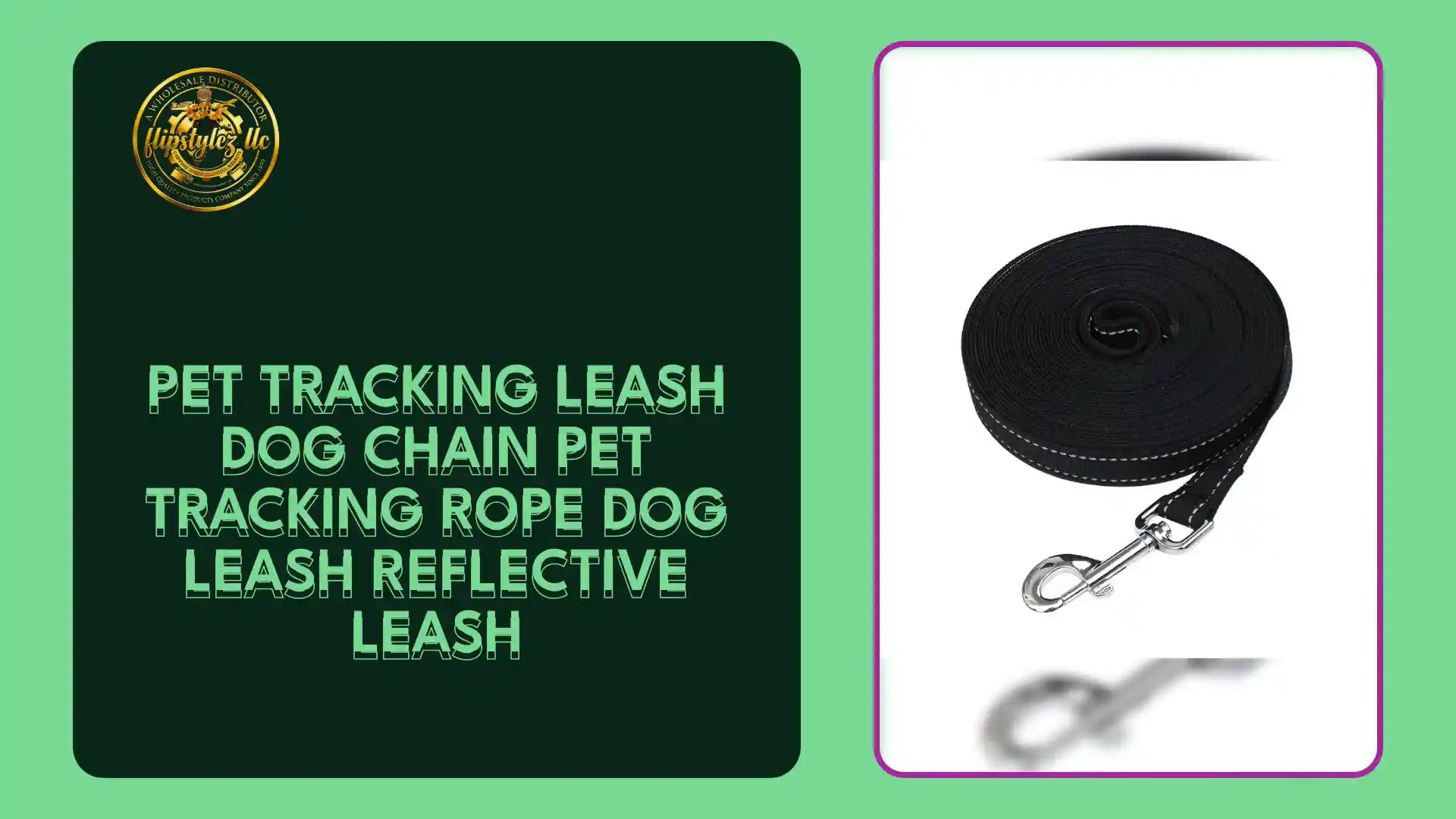Pet Tracking Leash Dog Chain Pet Tracking Rope Dog Leash Reflective Leash by@Outfy