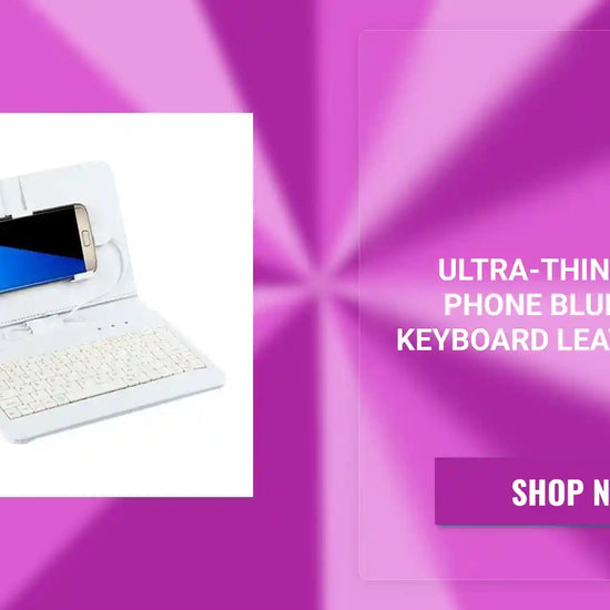 Ultra-Thin Mobile Phone Bluetooth Keyboard Leather Case by@Outfy
