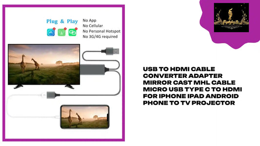 USB To HDMI Cable Converter Adapter Mirror Cast MHL Cable Micro USB Type C To HDMI For IPhone IPad Android Phone To TV Projector by@Outfy