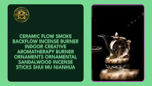 Ceramic Flow Smoke Backflow Incense Burner Indoor Creative Aromatherapy Burner Ornaments Ornamental Sandalwood Incense Sticks Shui Mu Nianhua by@Outfy