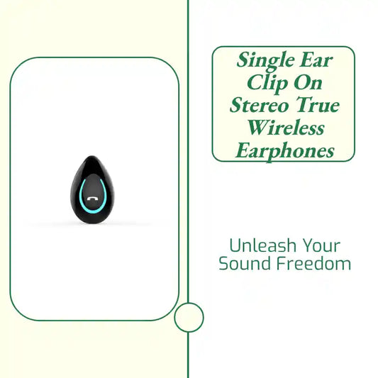 Single Ear Clip On Stereo True Wireless Earphones by@Outfy