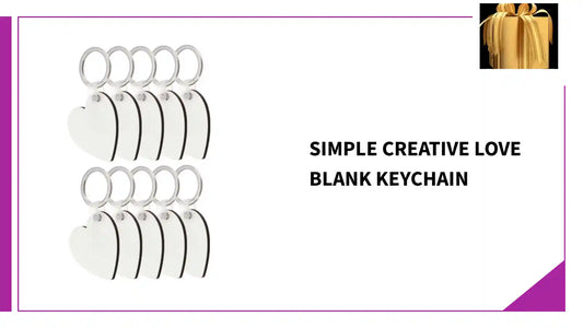 Simple Creative Love Blank Keychain by@Outfy
