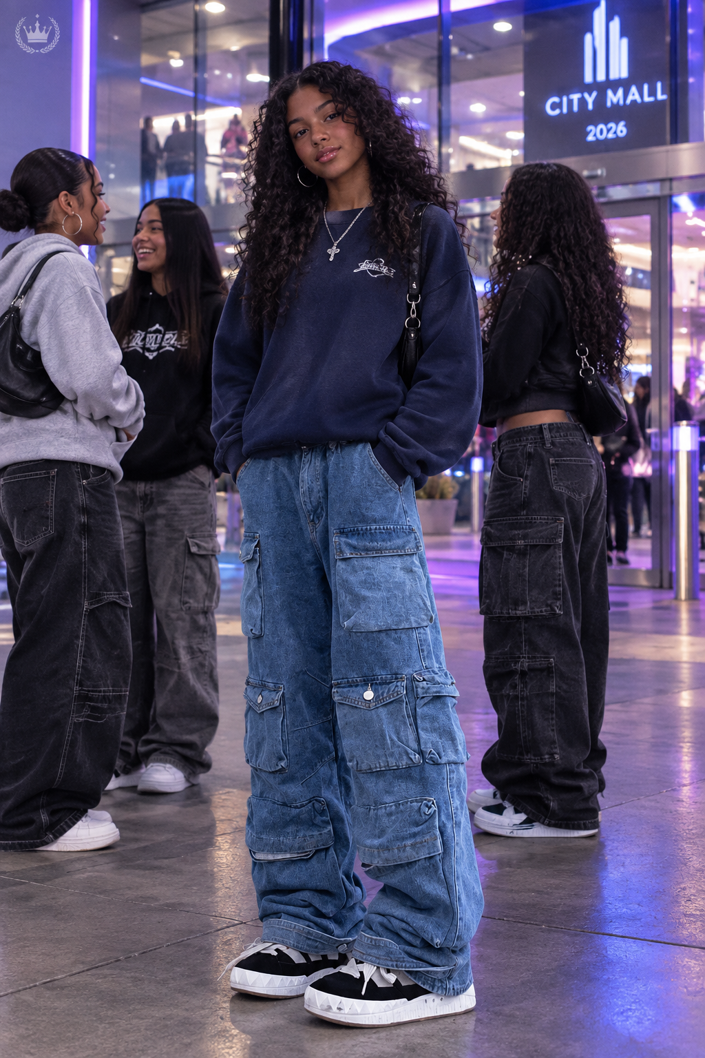 Puerto Rican American teen at mall