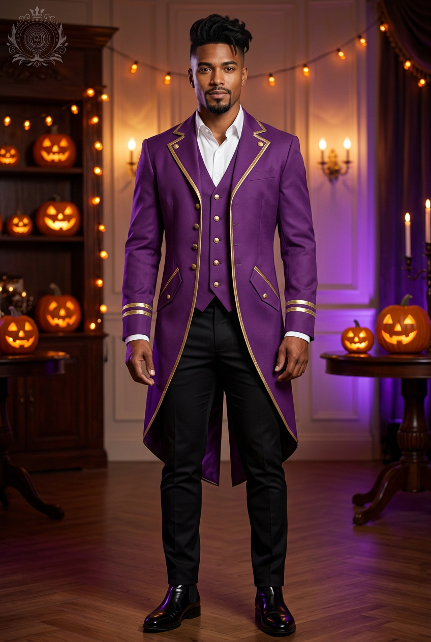 Purple tailcoat Halloween lifestyle image