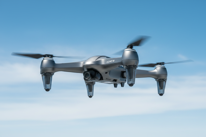 Silver iCAT2 Drone Flying in the Sky