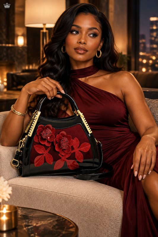 Single-woman lifestyle image matched to purse 9
