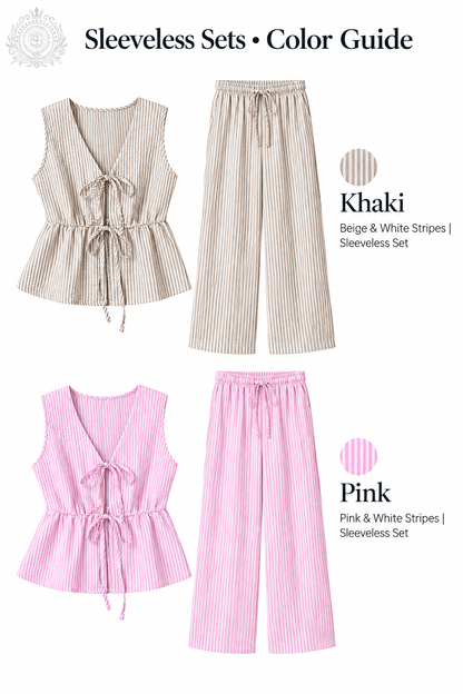 Sleeveless Khaki Pink option guide