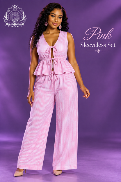 Sleeveless Pink model