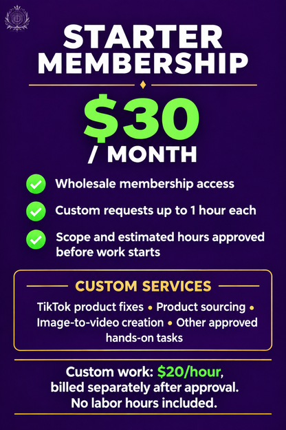 Starter membership standalone column card