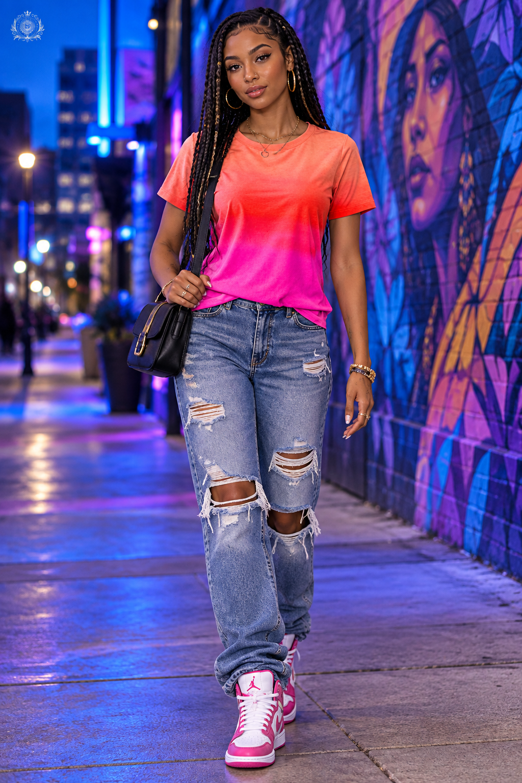 Urban gradient tee lifestyle image 1