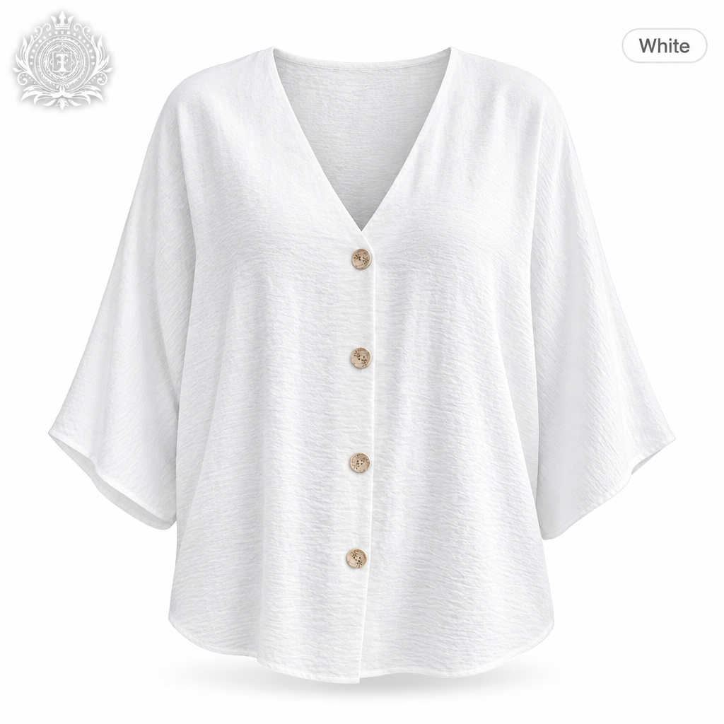 White blouse front-view commercial shot