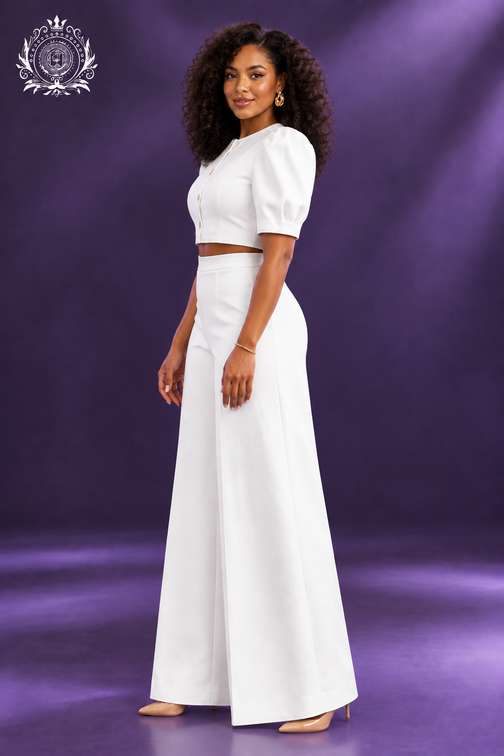 White pants set side-view model