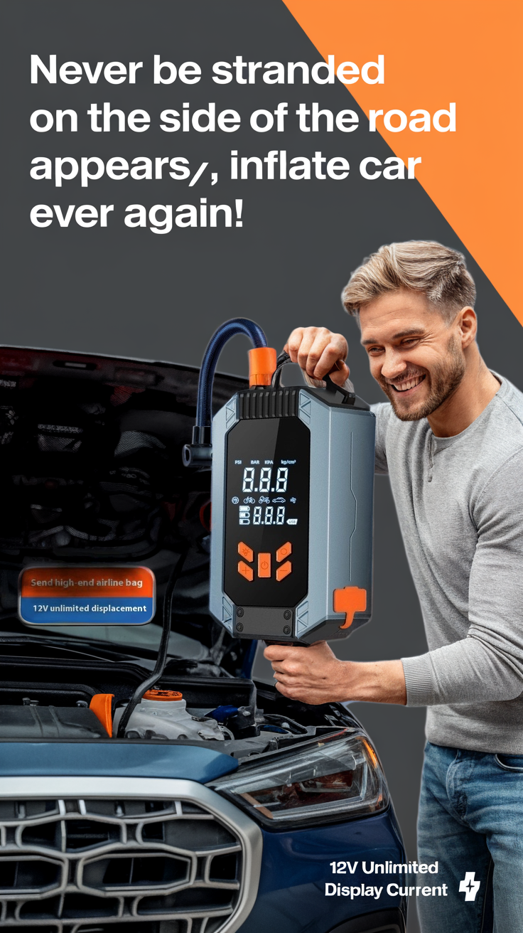 Car Wireless Inflatable emergency Start Power All-in-one Machine