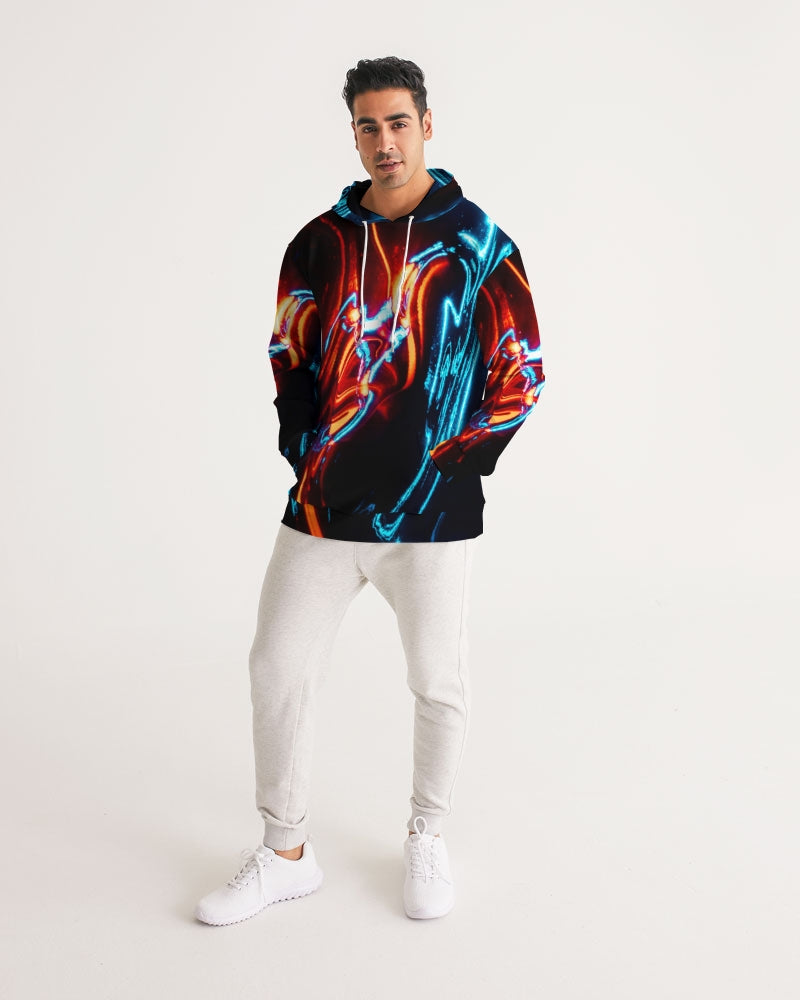 ELECTRICLY BLUE AND RED DESIGN BY FLIPSTYLEZ Men's Hoodie