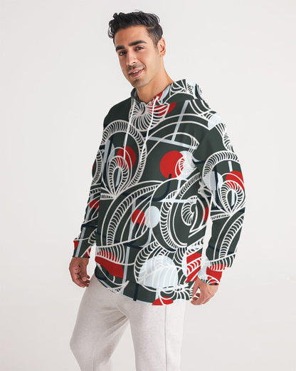 CREATIVE RED AND BLACK SWIRLS CREATED BY FLIPSTYLEZ Men's Hoodie