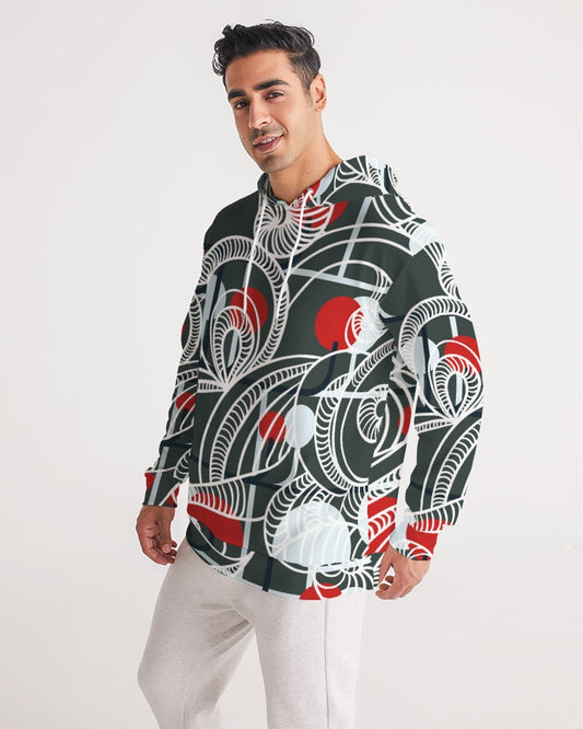 CREATIVE RED AND BLACK SWIRLS CREATED BY FLIPSTYLEZ Men's Hoodie
