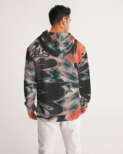 STREATWEAR GRUNGE RED AND BLACK CREATED FLIPSTYLEZ Men's Hoodie