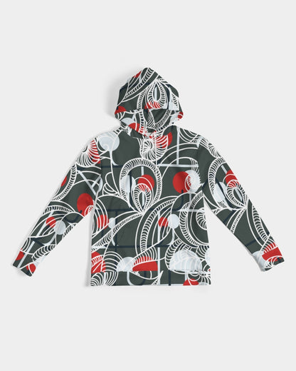 CREATIVE RED AND BLACK SWIRLS CREATED BY FLIPSTYLEZ Men's Hoodie