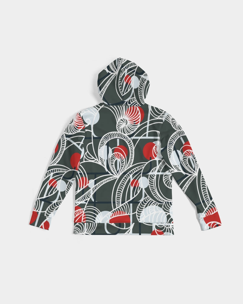 CREATIVE RED AND BLACK SWIRLS CREATED BY FLIPSTYLEZ Men's Hoodie