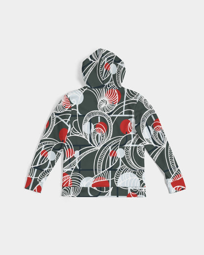 CREATIVE RED AND BLACK SWIRLS CREATED BY FLIPSTYLEZ Men's Hoodie