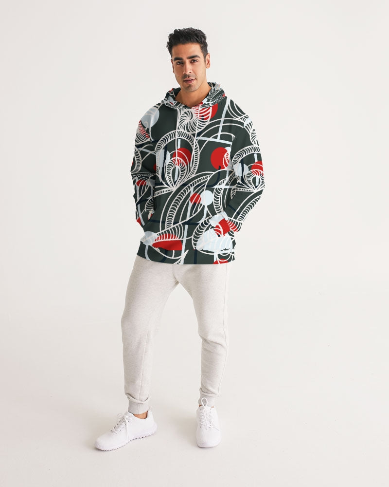 CREATIVE RED AND BLACK SWIRLS CREATED BY FLIPSTYLEZ Men's Hoodie