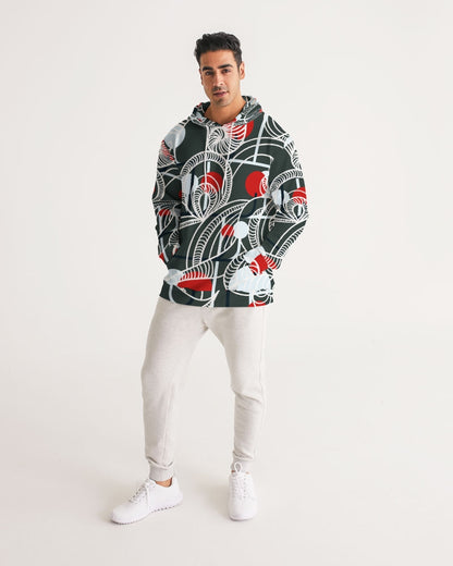 CREATIVE RED AND BLACK SWIRLS CREATED BY FLIPSTYLEZ Men's Hoodie