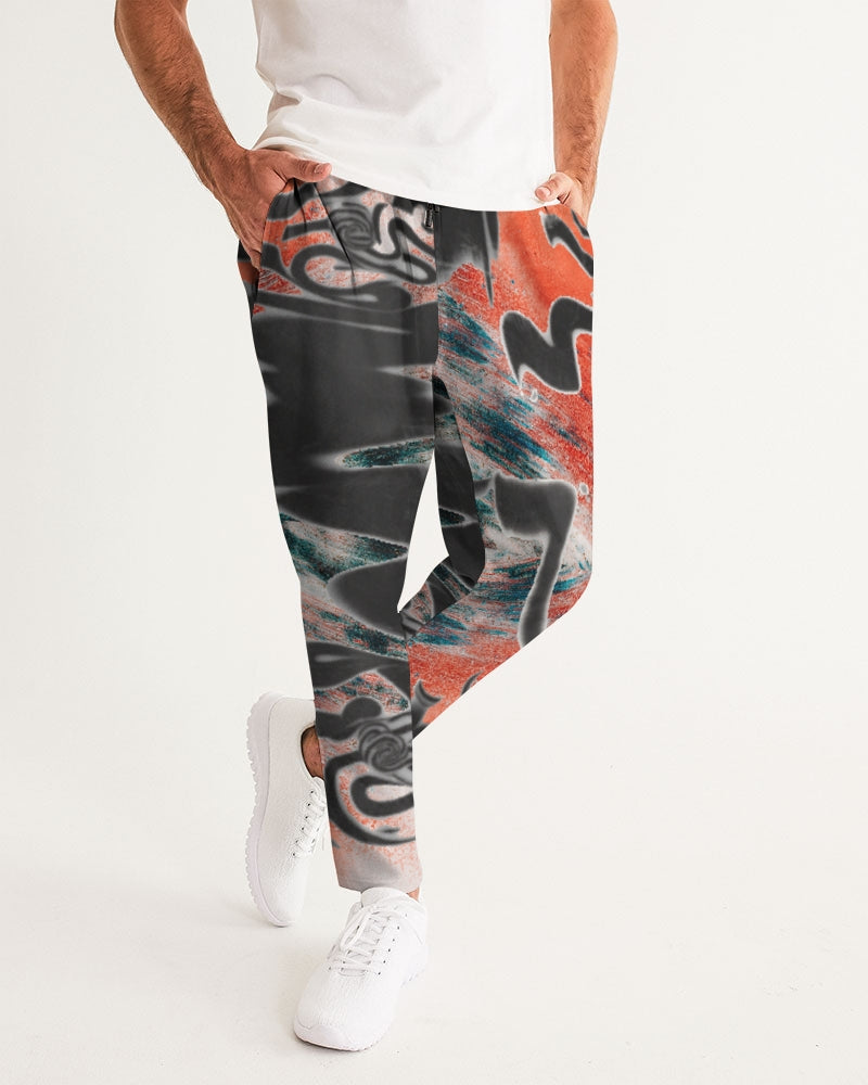 STREATWEAR GRUNGE RED AND BLACK CREATED FLIPSTYLEZ Men's Joggers