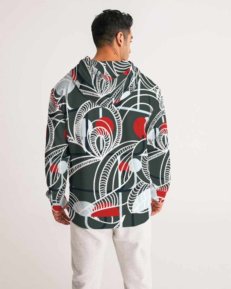 CREATIVE RED AND BLACK SWIRLS CREATED BY FLIPSTYLEZ Men's Hoodie