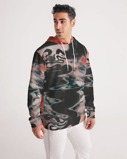 STREATWEAR GRUNGE RED AND BLACK CREATED FLIPSTYLEZ Men's Hoodie