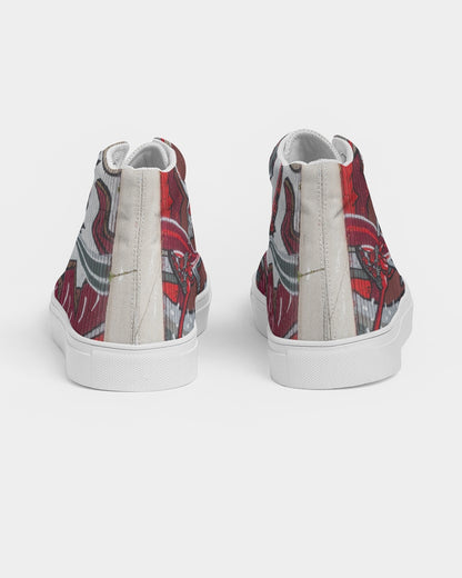 20 cool dragon red design Women's Hightop Canvas Shoe