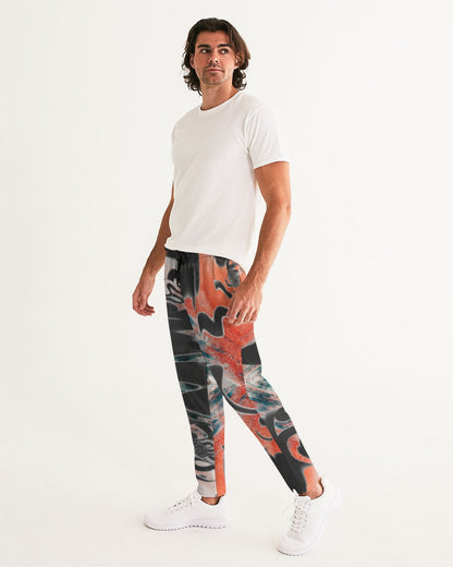 STREATWEAR GRUNGE RED AND BLACK CREATED FLIPSTYLEZ Men's Joggers