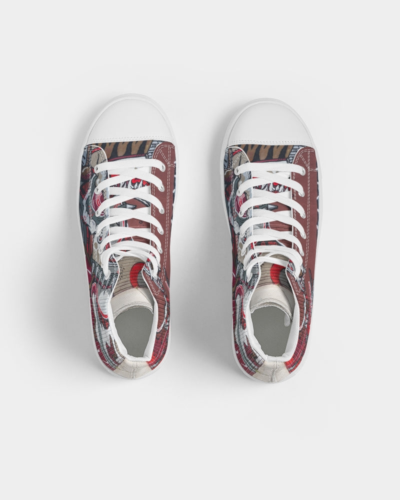20 cool dragon red design Women's Hightop Canvas Shoe