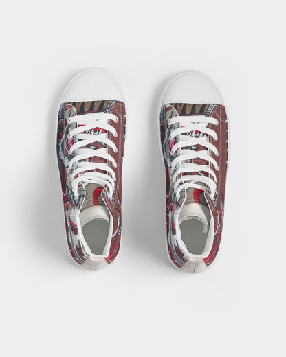 20 cool dragon red design Women's Hightop Canvas Shoe