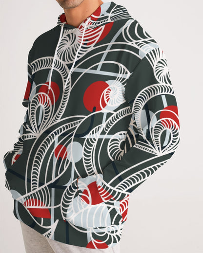CREATIVE RED AND BLACK SWIRLS CREATED BY FLIPSTYLEZ Men's Hoodie