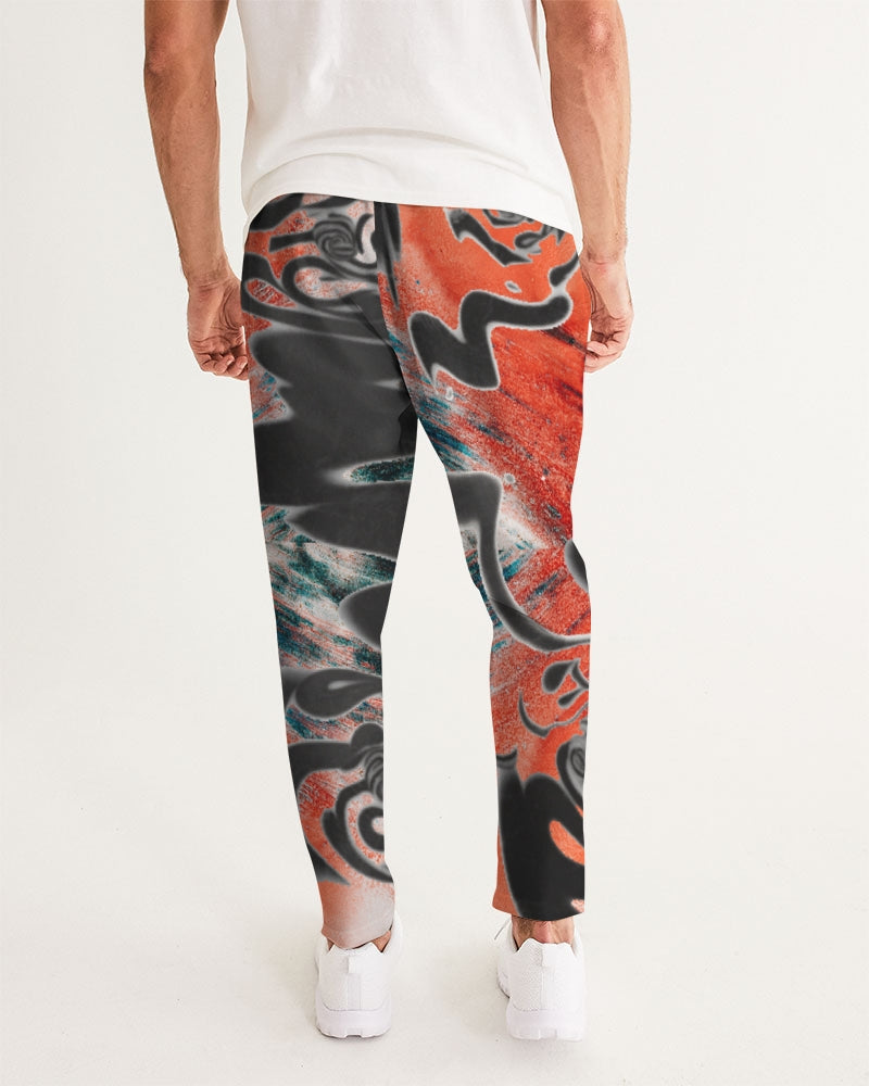STREATWEAR GRUNGE RED AND BLACK CREATED FLIPSTYLEZ Men's Joggers