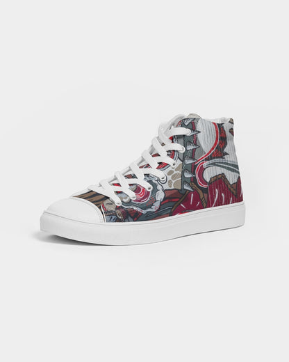 20 cool dragon red design Women's Hightop Canvas Shoe