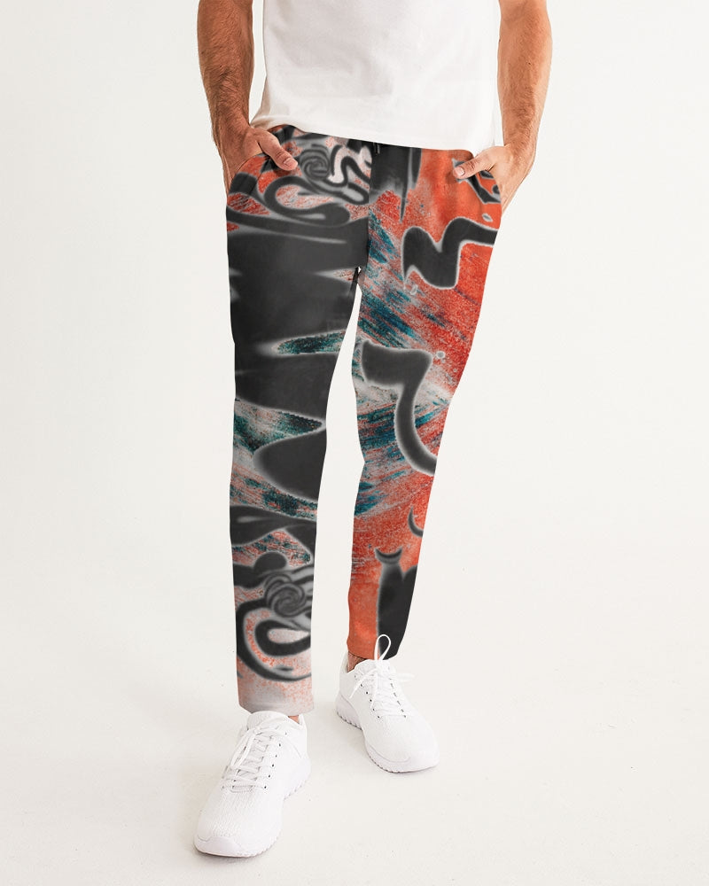 STREATWEAR GRUNGE RED AND BLACK CREATED FLIPSTYLEZ Men's Joggers