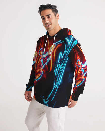 ELECTRICLY BLUE AND RED DESIGN BY FLIPSTYLEZ Men's Hoodie