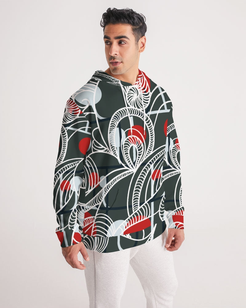 CREATIVE RED AND BLACK SWIRLS CREATED BY FLIPSTYLEZ Men's Hoodie