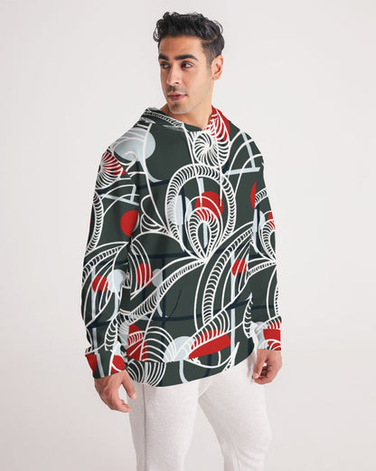CREATIVE RED AND BLACK SWIRLS CREATED BY FLIPSTYLEZ Men's Hoodie