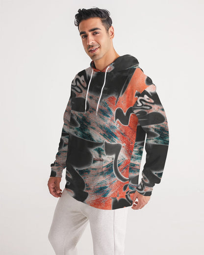 STREATWEAR GRUNGE RED AND BLACK CREATED FLIPSTYLEZ Men's Hoodie