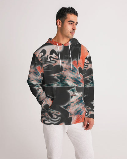 STREATWEAR GRUNGE RED AND BLACK CREATED FLIPSTYLEZ Men's Hoodie