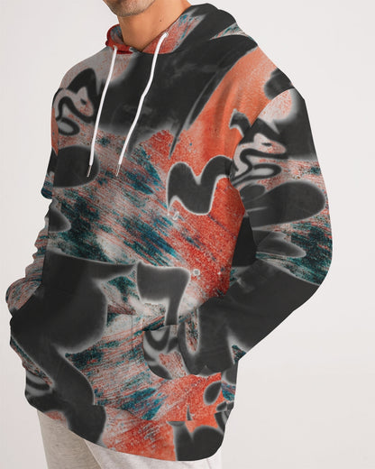 STREATWEAR GRUNGE RED AND BLACK CREATED FLIPSTYLEZ Men's Hoodie