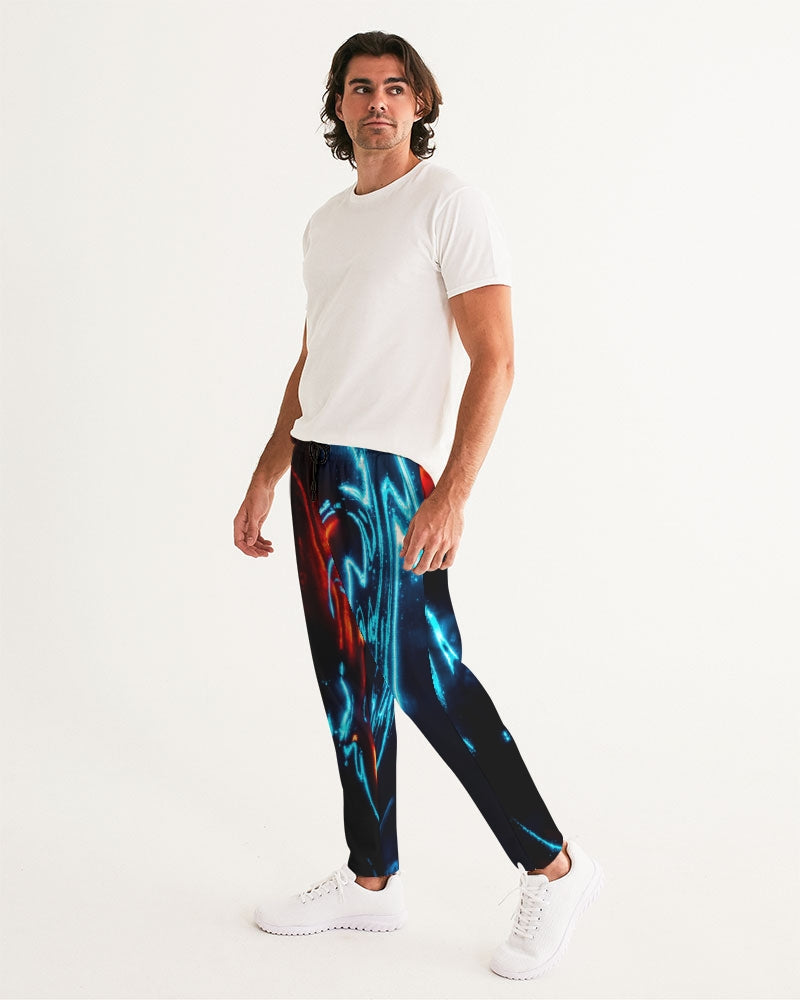 ELECTRICLY BLUE AND RED DESIGN BY FLIPSTYLEZ Men's Joggers