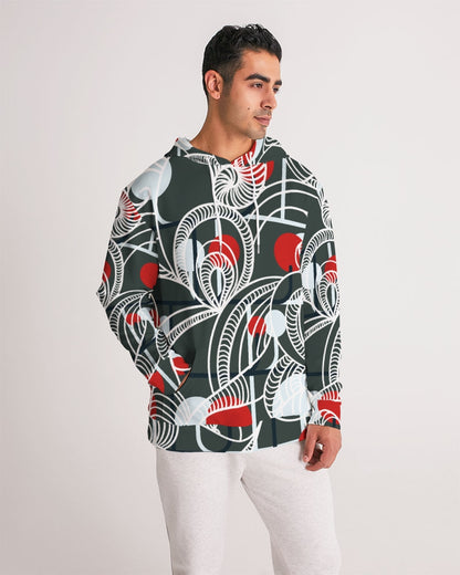 CREATIVE RED AND BLACK SWIRLS CREATED BY FLIPSTYLEZ Men's Hoodie