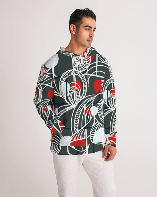 CREATIVE RED AND BLACK SWIRLS CREATED BY FLIPSTYLEZ Men's Hoodie
